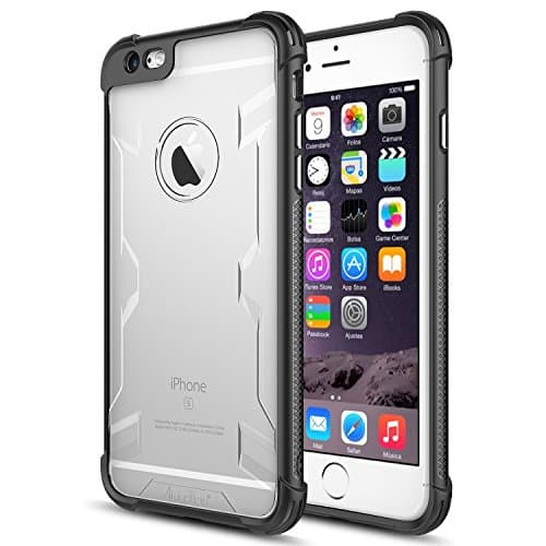 iPhone 6s Case,iPhone 6 Case,Atouchbo [Shock Reduction] Reinforced Corner TPU Bumper + Hard PC Back Cover Military Grade Extreme Drop Tested Heavy Duty Protective Cover - Black