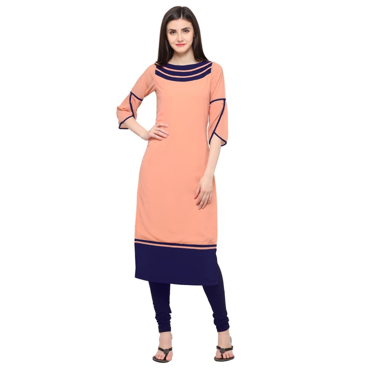 SHOPPING QUEENWomen's Georgette Straight Kurta