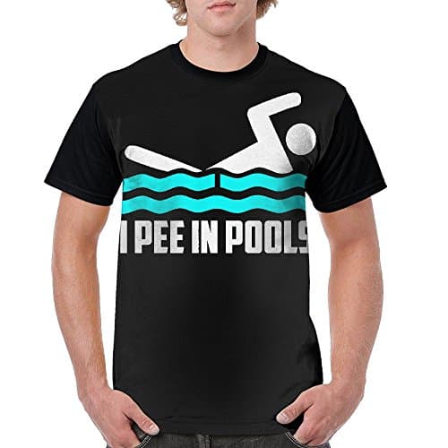 I Pee in Pools Black Hot T Shirt Tee for Boys M Short Sleeve M