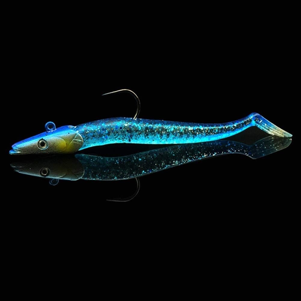 KKAAMYND Soft Baits,1Pcs 11cm 22g Jig Fish Head Sinking Fishing Lure Salt Water Natural Live Vivid Body Jigging Soft Bait (Color : A 1)