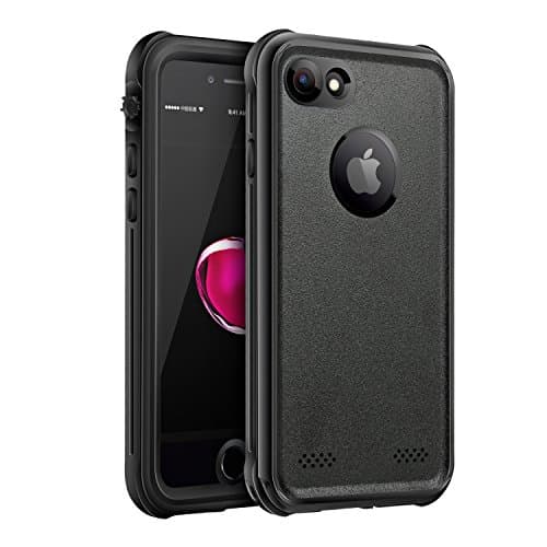 SHARKCASE iPhone 7 Waterproof Case, Clear Underwater Full-Sealed Hard Cover, Shockproof Snow Dust Proof Protective Case for iPhone 7, Grey [4.7inch] (4.7'' Black)