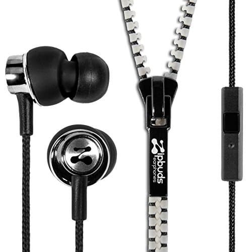 Zipbuds PMGL PRO Mic Never Tangle Zipper Earbuds, Glow in The Dark