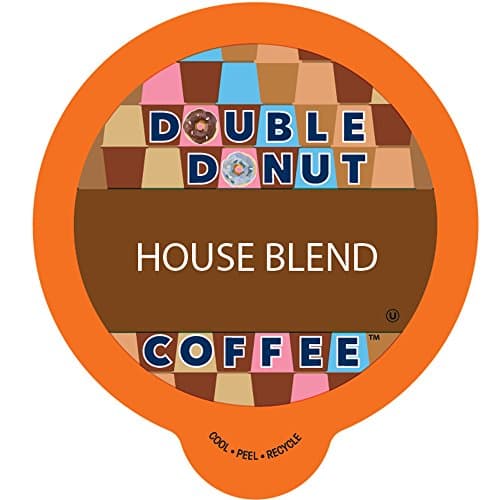Double Donut House Blend, Fresh Medium Roast Coffee, Single-Serve Pods for Keurig K Cup Brewer Machines, 80 Capsules per Box