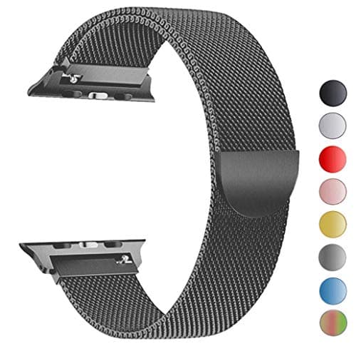 Tervoka Replacement Strap Compatible with Apple Watch Strap 44mm 42mm Milanese Mesh Loop with Magnetic Clasp Stainless Steel Replacement Strap for iWatch Series 4/3/2/1 Spacegray