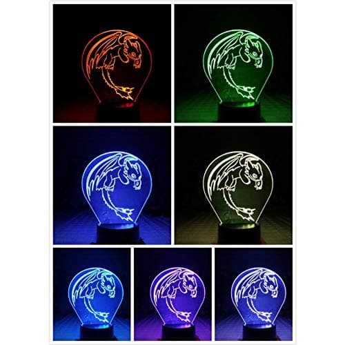How to Train Your Dragon Night Light LED 3D Illusion USB Touch Sensor Kids Gift Night Fury Table Lamp Desk Decoration