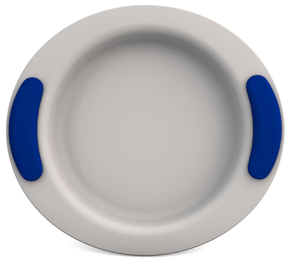 Ornamin Children's Plate Deep Ø 25 cm Blue (Model 302) / children's tableware, BPA-free, non-slip plate, baby tableware, toddler tableware, plastic plate