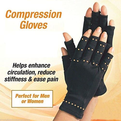 Copper Infused Arthiritis Gloves and Massage Ball BUNDLE