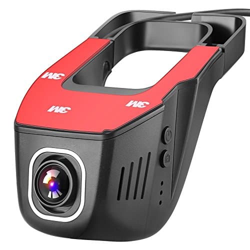 Qige Hidden Car Dash Cam Adjustable RS300A (2018 New Design) 170°Wide Angle Full HD 1080P,Loop recording,G-sensor WIFI