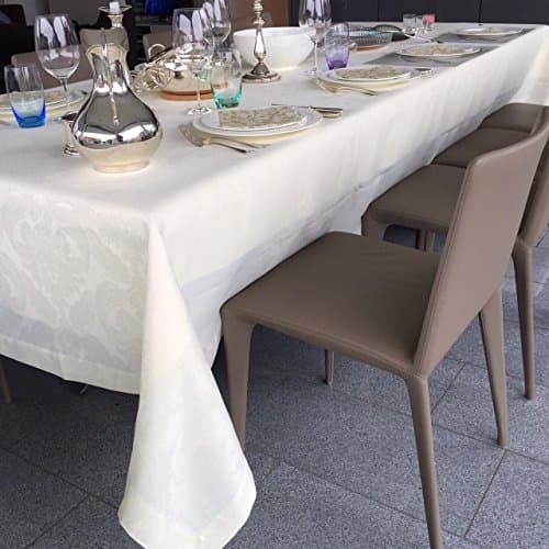 Easy-Care Linen Tablecloth The 'Istanbul' Table Cloth - Luxury Table Linens Round or Rectangle
