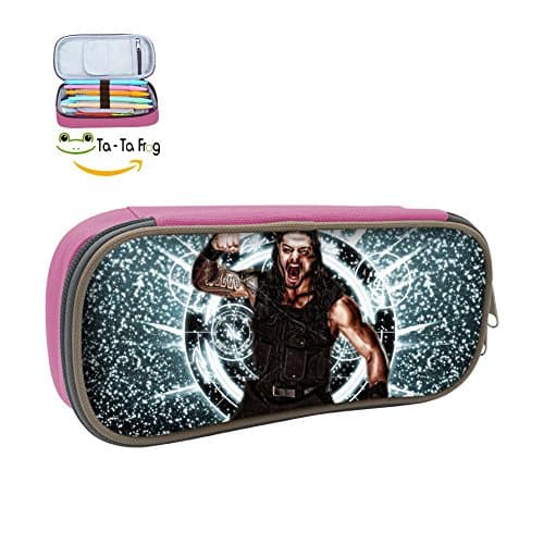 Roman Reigns Pencil Case Pen Bag Makeup Pouch Durable Students Print Girls Stationery with Double Zipper