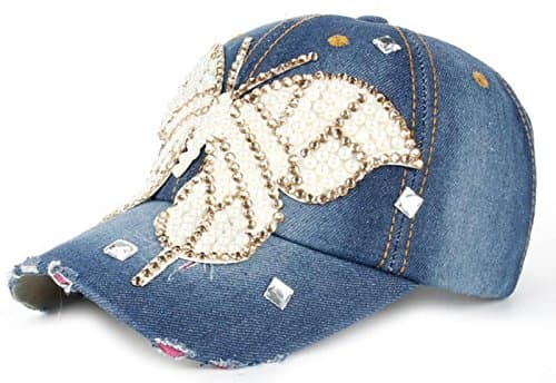 Coolzdt Multiple Cute ANIMALS Bling Rhinestone Adjustable Strapback Hats Baseball Cap Denim (19 Style)