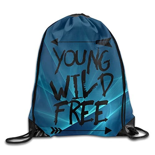 SAXON13 Unisex Funny Young Wild Free Drawstring Shoulder Bag
