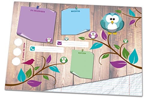 DIN A3 writing desk pad DIN A3 owls