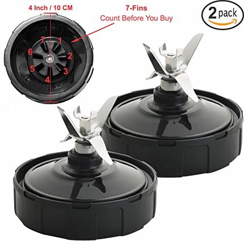 Best Accessories Replacement Blade for Nutri Ninja Auto iQ BL482 BL642 NN102 BL682 BL2013 Blender - 7 Fins Blade Assembly (Pack of 2)