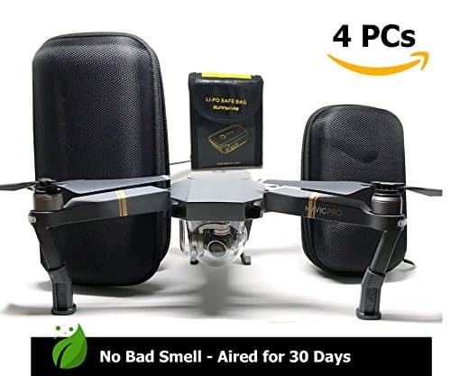 DJI Mavic Pro/Platinum Bag Case Combo w/ Gratis Mavic Safeguard Ebook-Drone Hard Shell Case | Controller Travel Case Bag | Battery Safety Bag &amp; Landing Gear-Protect Your Investment