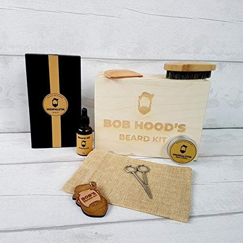 Men's Personalised Beard Grooming Kit and Box