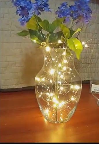 6.5ft 20 Leds Battery Powered Fairy String Lights Warm White Micro LED Copper Wire Star Rope Indoor for Christmas, Bedroom, Curtain (Pack of 5)