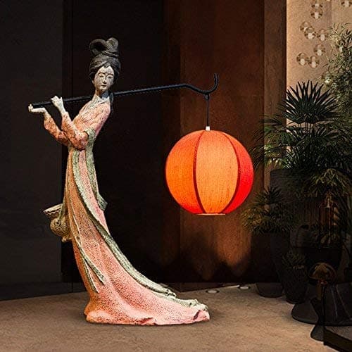 CLLCR Study Desk Lamp， Decoration Desk Lamp, Studentye Protection Table Lamp， Resin Table Lamp, Classical Chinese Ladies Handicrafts Table Lamp Simple Classical Living Room Study Decorative Table Lam