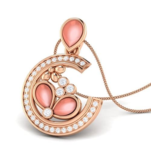 Kleio Crystal 14KT Gold Diamond Shell Pendant