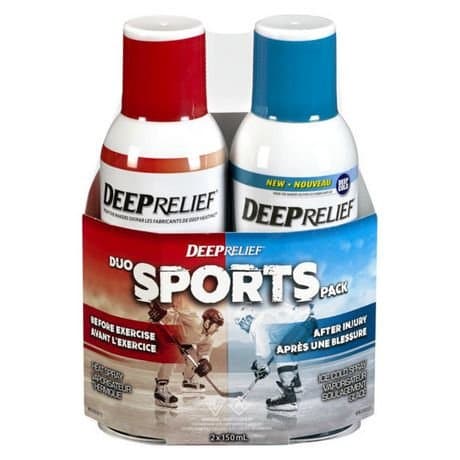Deep ReliefSports Pack Spray, Hot/Cold Spray, 2 x 150 ml