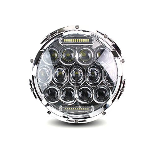 Cyron 75W Beast Phillips 7" LED Projection Headlight + DRL, Bright White 6000K, 4000 Lumen, IP67 Waterproof, Long Throw Hi/Lo Beam, Socket H4 H13 Adapter included