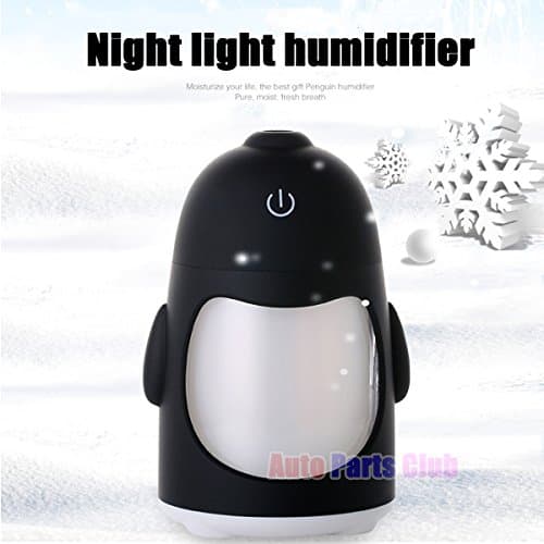 USB Air Humidifier,Aromatherapy Essential Oil Diffusers,150ml Car Portable Ultrasonic Cool Mist Air Humidifier,Auto Shut-off and 7 Color LED Light, Home Office Bedroom Travel Gym Yoga Baby Room(black)