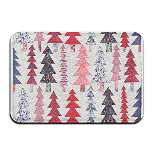 Christmas Tree Cool Fashion-forward Memory Foam Floor 15.7'' W?23.6'' L Easy Clean Rectangular Door Mats Door Mat