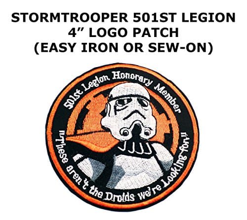 501st Legion Honorary Member Stormtrooper Sci-Fi Star Wars Theme Cartoon Movie Films Superhero Cosplay DIY Decorative Embroidered Iron or Sew-on Patch By US Family Brand