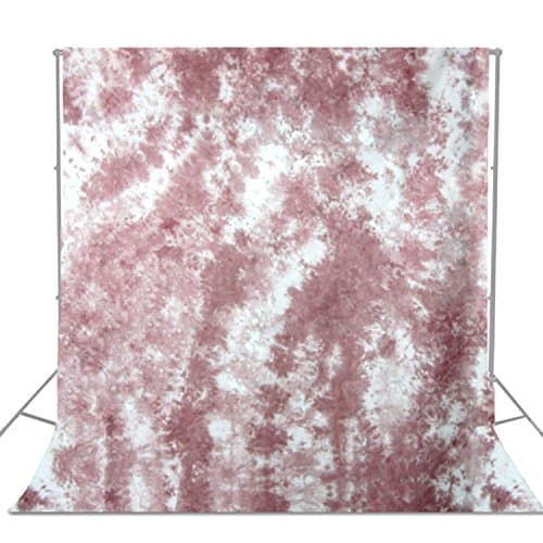 Julius Studio 6 X 9 Ft Coral Red and White Hand Dyed Muslin Backdrop Background Screen for Photo Video Studio, LIQ118-JSAG