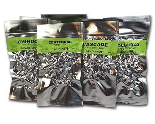 Pellet Hop Variety Pack (4C's), 2 oz Each, Cascade, Centennial, Chinook, Columbus