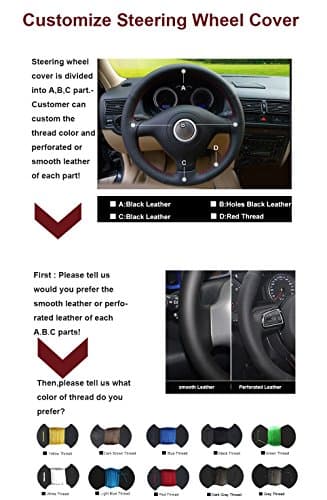 Ablee Superior Microfiber Leather Steering Wheel Cover for 2005 2006 2997 2008 2009 Land Rover LR3