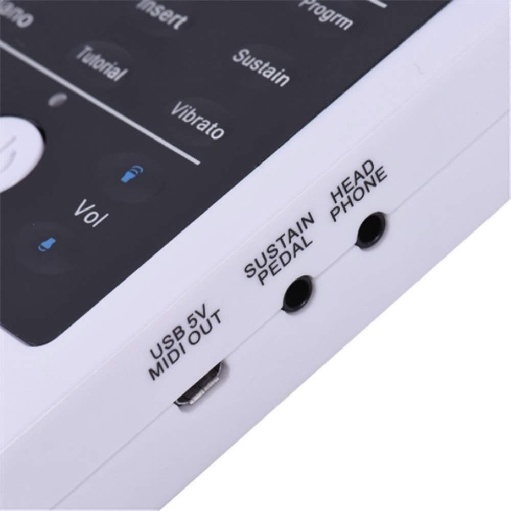Be82aene Foldable 88 Thickened Keys Flexible Soft Silicon Electric Digital Roll Up Keyboard Piano With Recording Programming Playback Tutorial Sustain Vibrato Functions USB MIDI Output LED Display Bui
