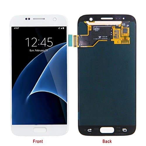 HJSDtech LCD Display Screen Touch Screen Digitizer Assembly Replacement for Samsung Galaxy S7 SM-G930 (White)