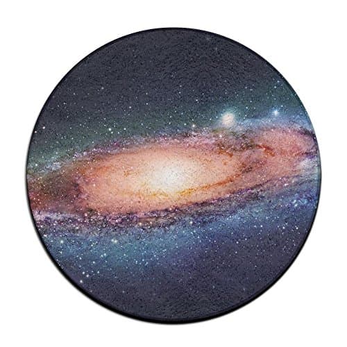 Galaxy Space Soft Round 23.6 Inch Mat Rug Non-slip Outdoor Indoor Bath Bedroom Floor Shower Kitchen Bathroom Home Decor Entrance Decorative Doormat