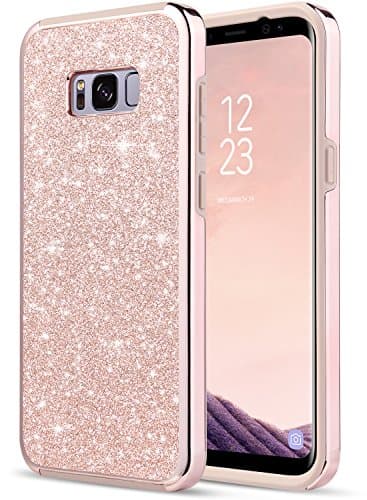 UrbanDrama Galaxy S8 Case, S8 Case, Sparkly Bling Dual Layer Shockproof Hard PC TPU Bumper Protective Phone Case for Samsung Galaxy S8 5.8 Inch, Rose Gold