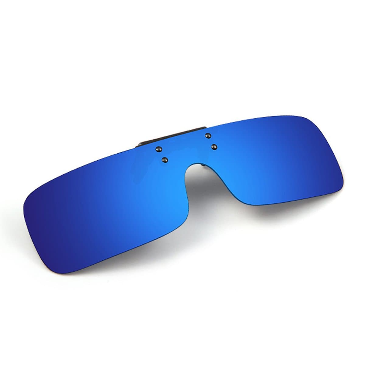 Tacloft Rectangular Clip on Sunglasses 63MM Unisex Polarized Flip up Sunglass Blue