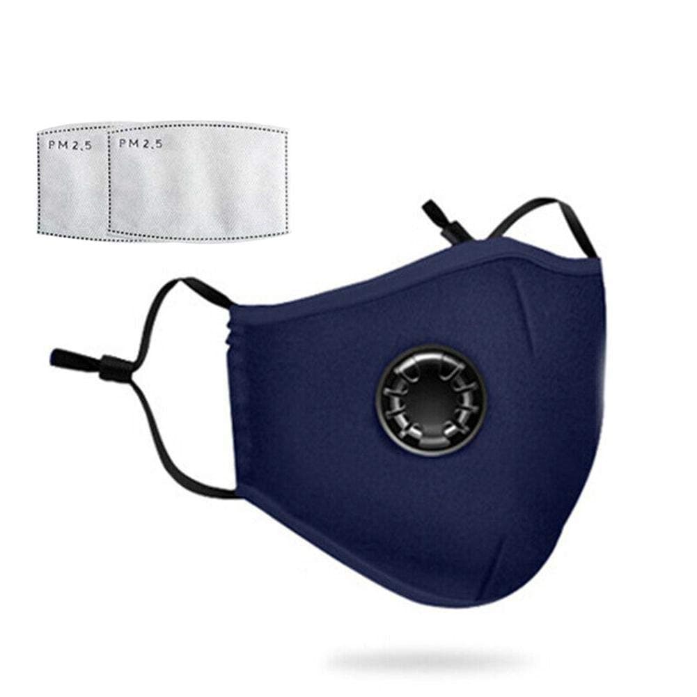 Dustproof Masks, Activated Carbon Dust Mask with Extra Filter Cotton Sheet Talk and Breath Easy Valves for Exhaust Gas Pollen Allergy PM2.5 Running Cycling Outdoor Activities