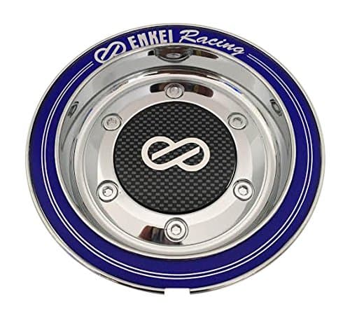Enkei Wheels CC-074 Chrome and Blue Center Cap