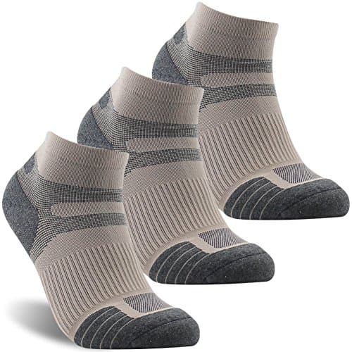 Ultra-Light Athletic Socks Facool Women's Runner's Hiker's Jogger's Quick Dry Anti-Blister Cushion Quarter Ankle Socks 3 Pairs