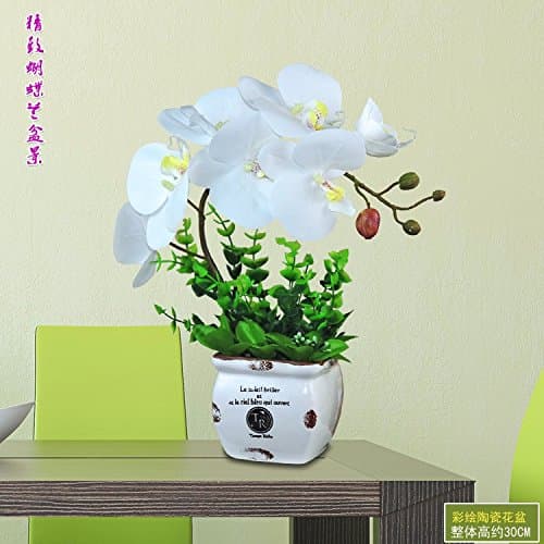 GBHNJ False Artificial Sets Immortal Decor 30Cm Butterfly Orchid White