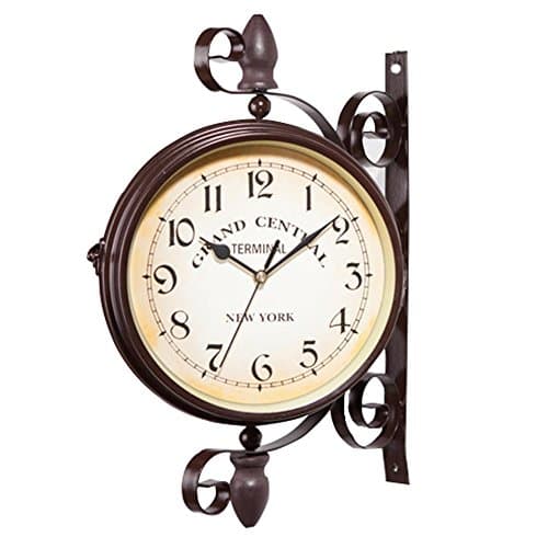 Classical European Creative Fashion Double-Sided Wall Clock - Double-Sided Paddington Station Outdoor Outdoor Garden Wall Clock Creative Clock Bracket Wall Clock Double-Sided
