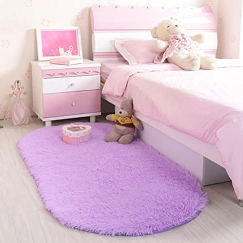 CUTI Solid Color Soft Area Rug for Bedside Living Room Bathroom Children Carpet for Winter Autumn (31"x63")
