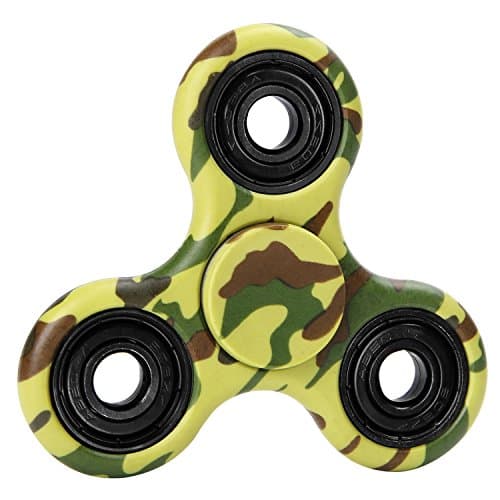 ARMAGA Tri-Spinner Fidget Hand Spinner Camouflage Multi-Color Double Side Printed, EDC Focus Toy For Kids &amp; Adults (Green Camouflage)