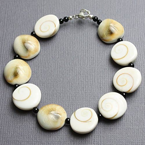 Shiva Shell and Black Onyx Bracelet
