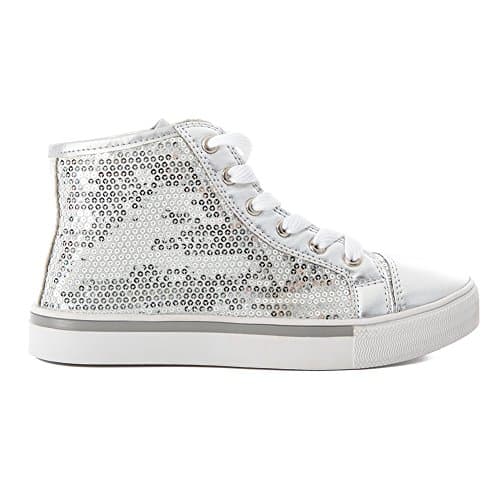 Luv Dance Womens Sequin Dance Costume Mid High Top Shoe Silver or Black