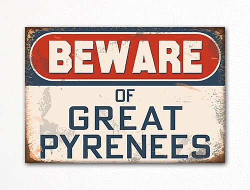 Beware of Great Pyrenees Dog Breed Cute Refrigerator Magnet