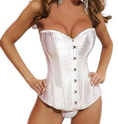 SODAO Women's Corset simple style bride Corsets White