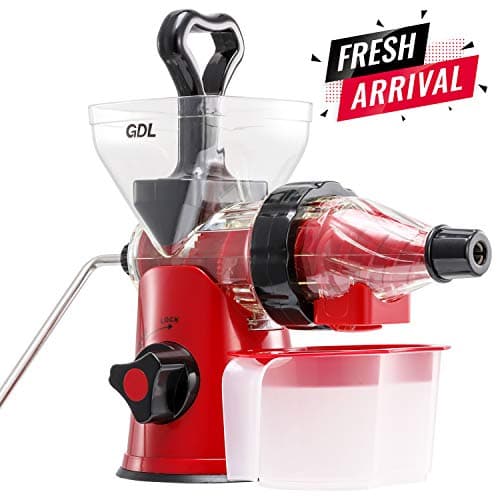 Manual Slow Masticating Juicer, Easy to Clean Hand Juicer Machine Extractor for Vegetable & Fruit - No Electricity Needed