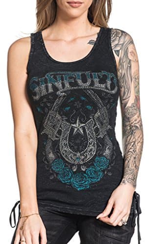 Sinful Lucky Guns Tank Top M