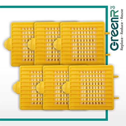 GreenR3 6-PACK Air Filter True HEPA for iRobot 21899 Fits Roomba 700 760 770 780 790 AeroVac 500 Model Series Replacement Parts Cleaning Tool Vacuum Cleaner Accessories Replenishment PN and more